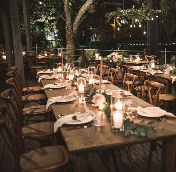 Village Deck and Currumbin Wildlife Sanctuary set up for a wedding reception